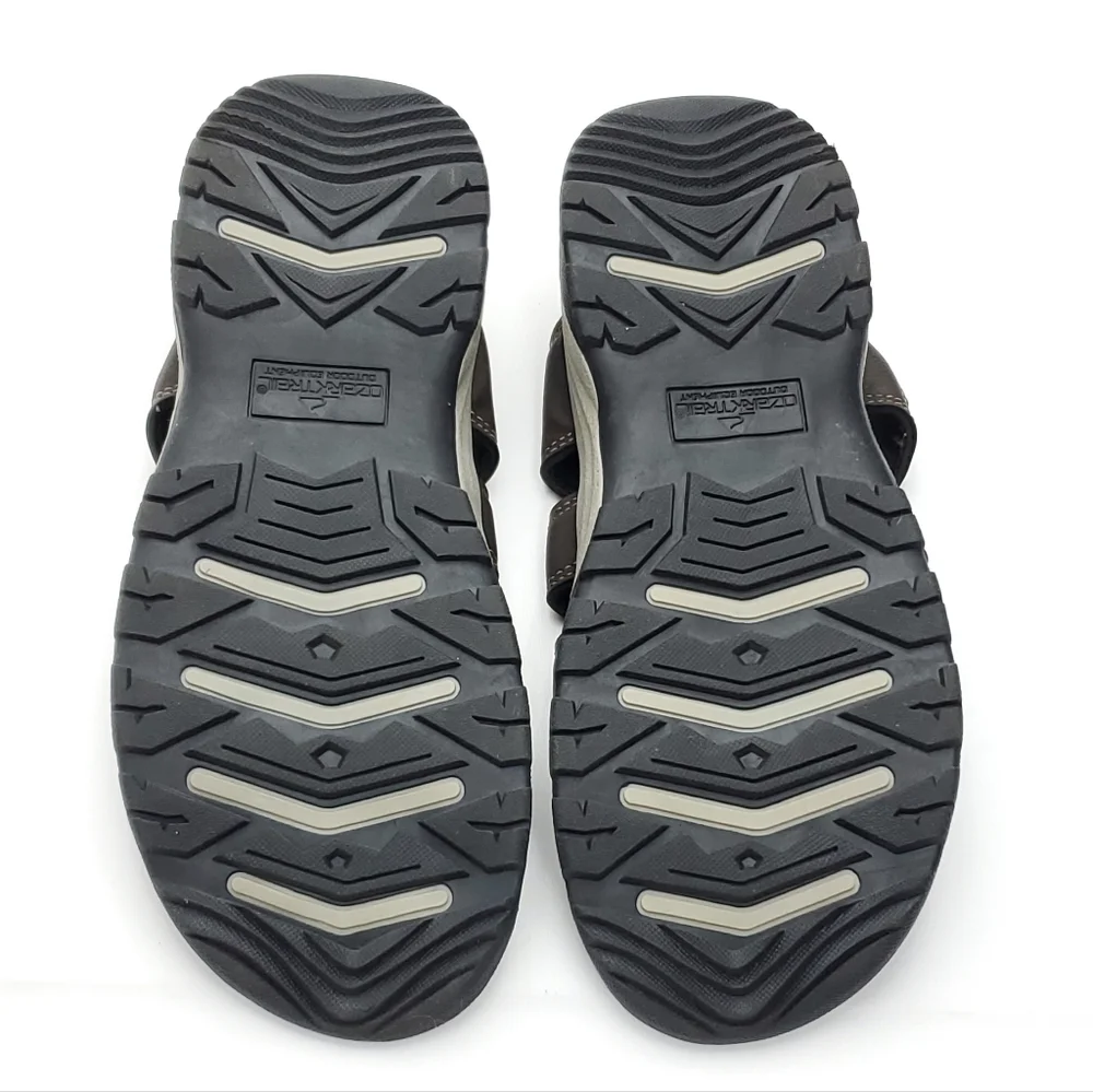 NEW Ozark Mens Trail Fisherman Slide Slip On Sandals Gray/Brown Summer Size 11